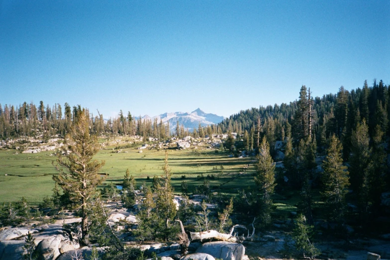 the beautiful mountain scenery is seen on this sunny day