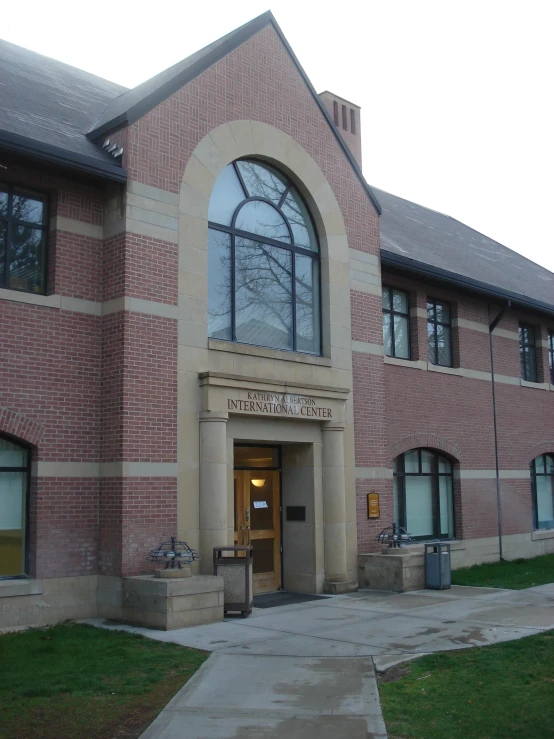 a picture of an entrance to a building