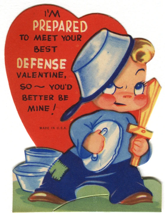 an old valentine card features a little girl and a heart with words