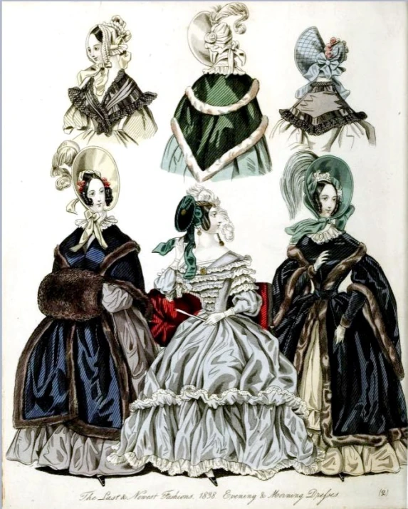 some vintage fashions of victorian ladies are shown