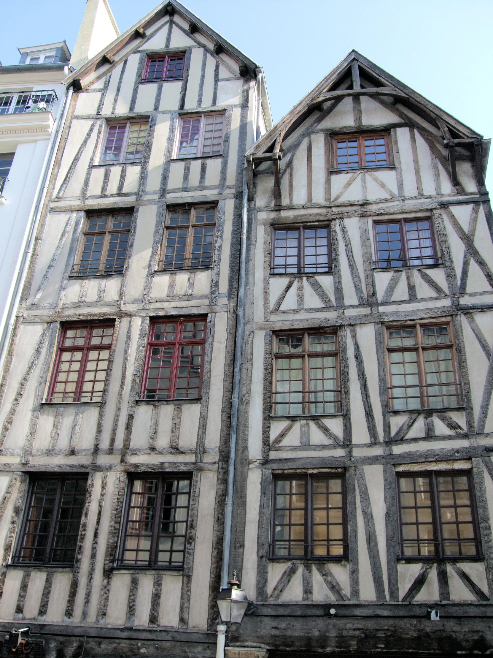 old wooden and striped buildings in the daytime