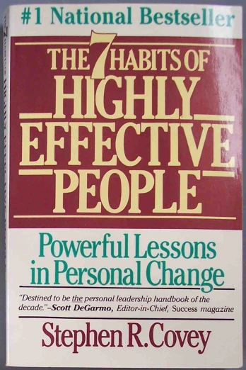 a book titled the 7 habits of highly effective people by stephen covey