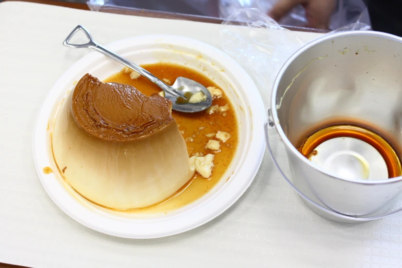 a plate that has food on it and a container