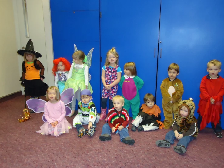 children dressed up as some fairy tales at the beginning
