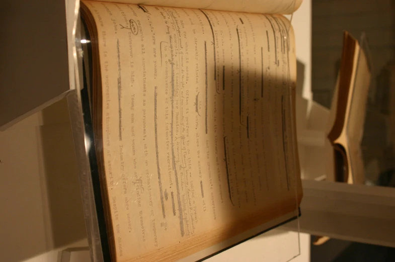 an open book sitting on top of a table