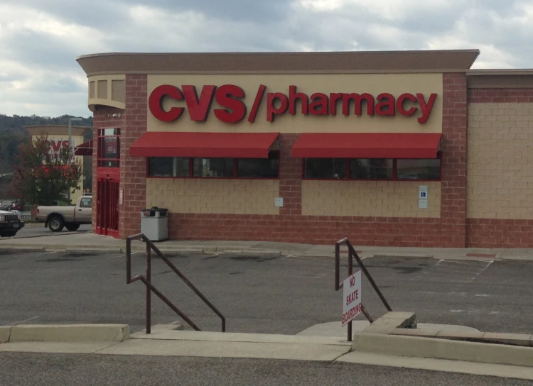 cvs pharmacy on the corner of a street