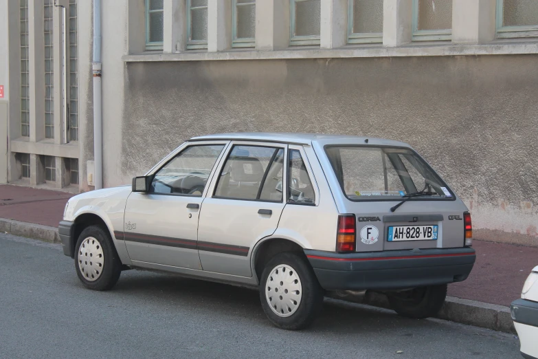 a parked car on the side of a road