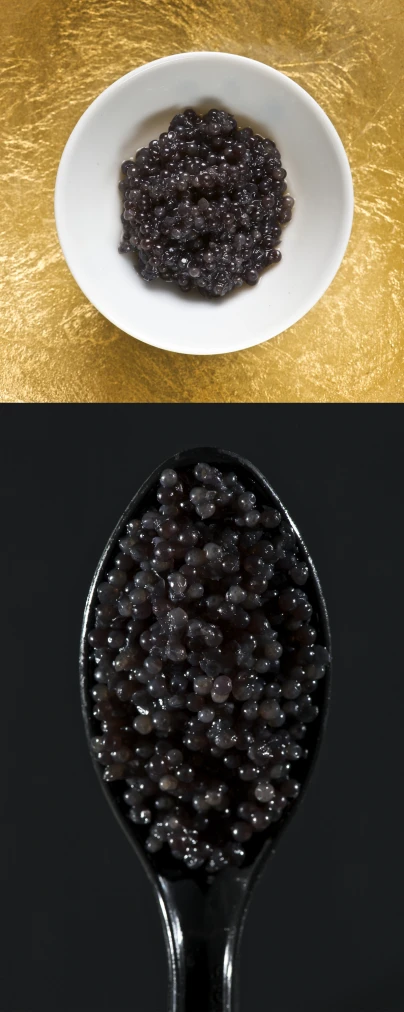 a bowl of berries sit in front of a black object