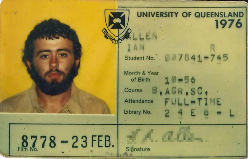 an id badge for a man with a beard and beardlock