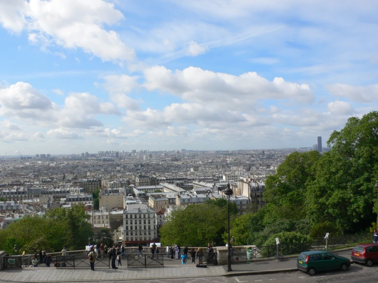 a panoramic view of paris as seen from top of the rock