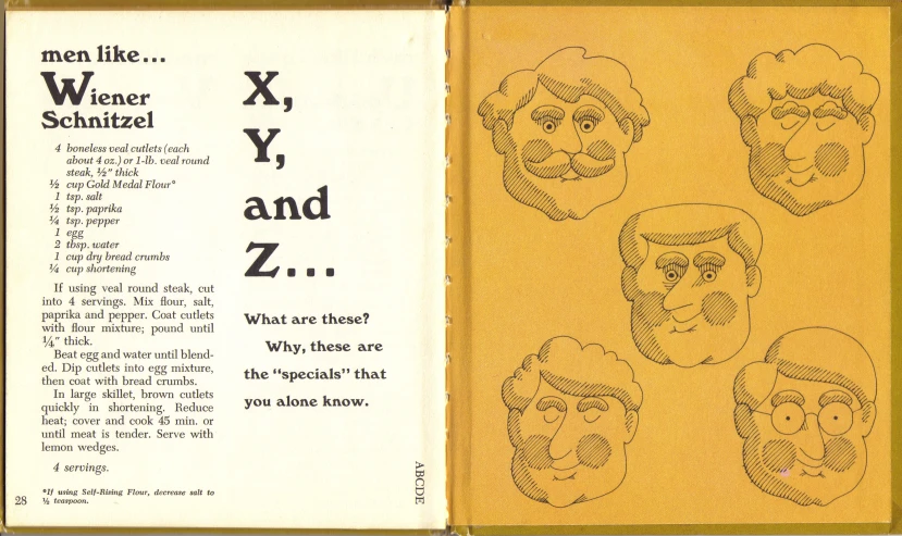 an old paper pamphlet with faces of men