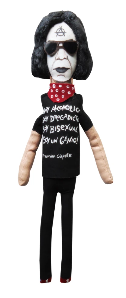 a stuffed doll with the image of michael jackson