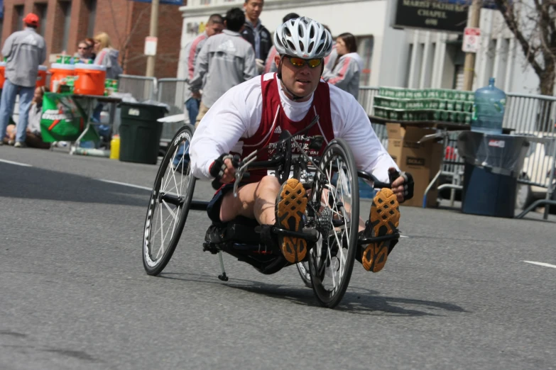 an athlete in a wheelchair on a race