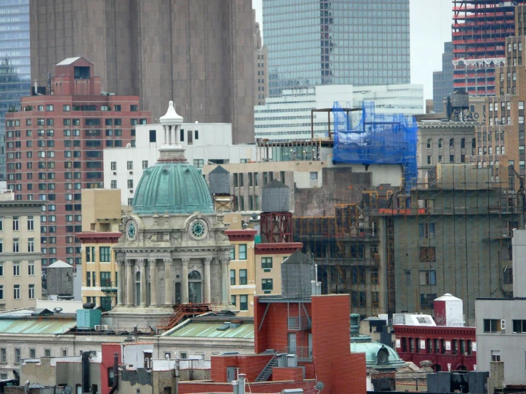 a city with tall buildings and some very tall skyscrs