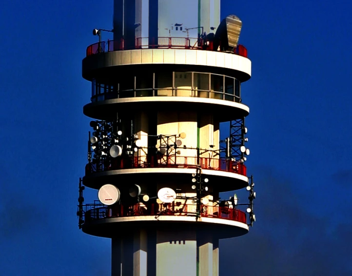 this is a building with round balconies and balconies with balconies on top