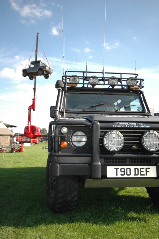 the land rover is on display at the event