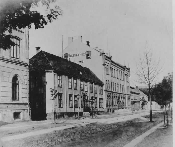 black and white pograph of an old building