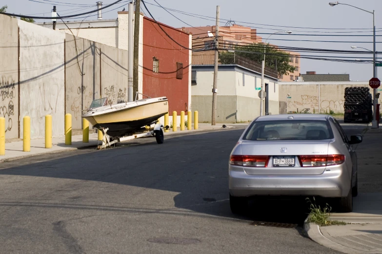 a car parked on the side of the road