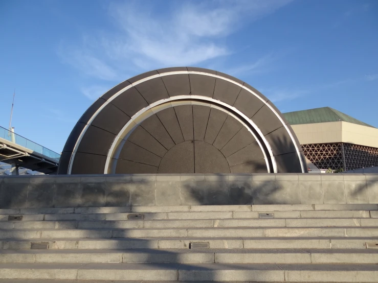 a couple of people sitting on some stairs