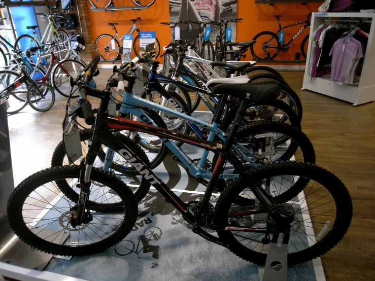 a store with many different bikes on display