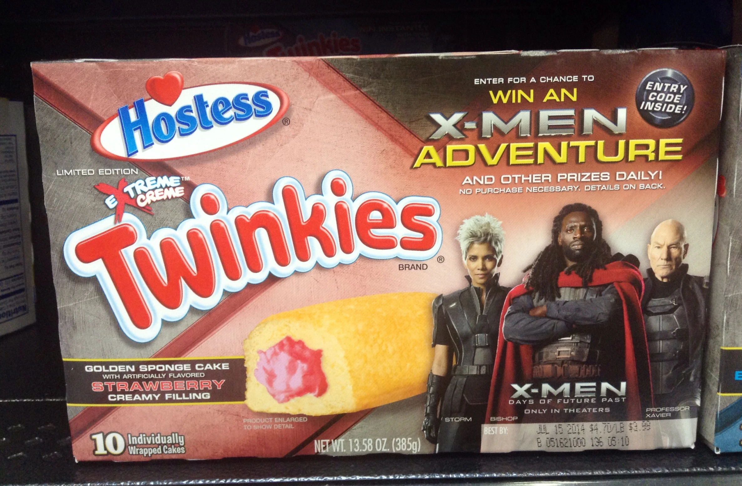 a box with the contents of twinkies and an extra one