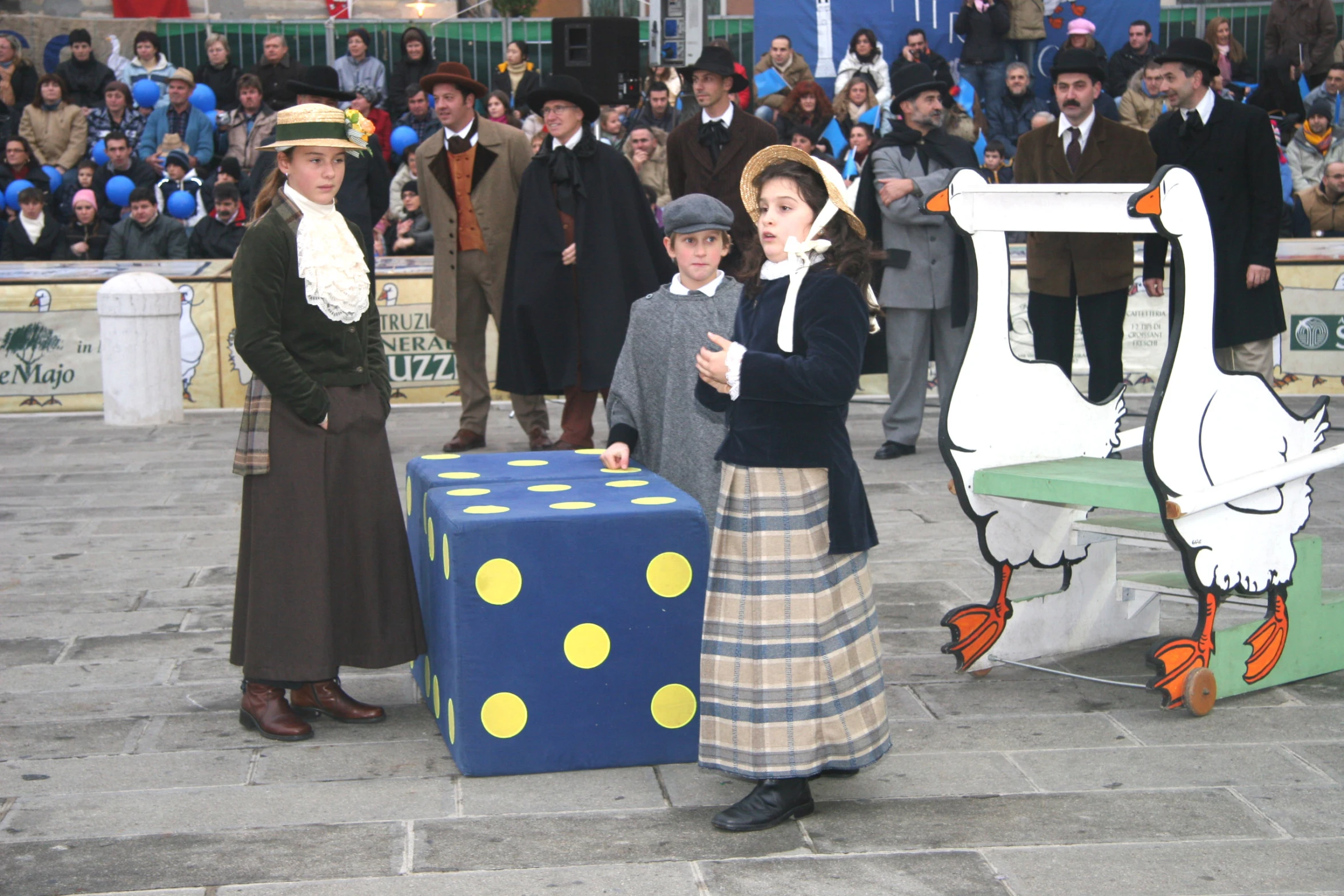 the children are dressed in costume for a parade