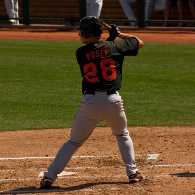 a man with a baseball bat standing on top of a field