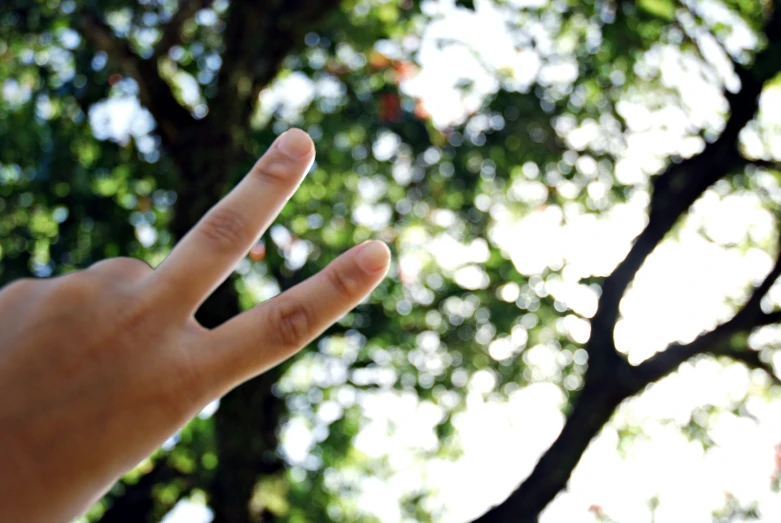 this is an image of a finger in the air