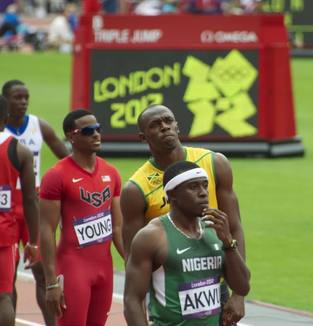 an olympic race being held in front of spectators