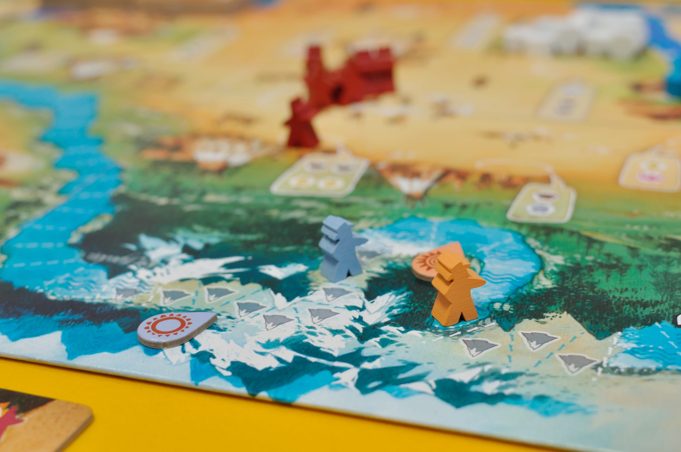 a board game with many small figures on it