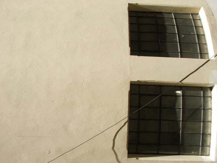 a clock and window are in a building