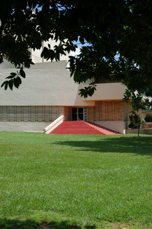 this is a building in the middle of a field