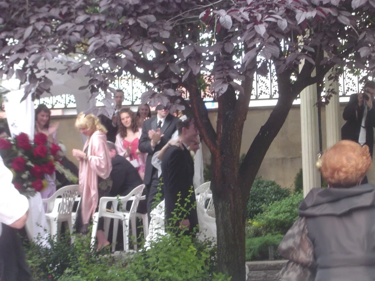 the people are waiting to be married for the ceremony