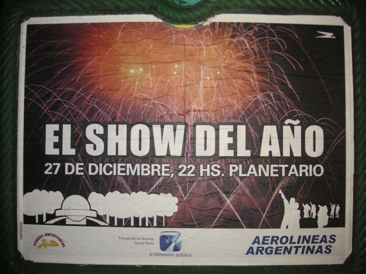 an event is held on display as it is written in spanish