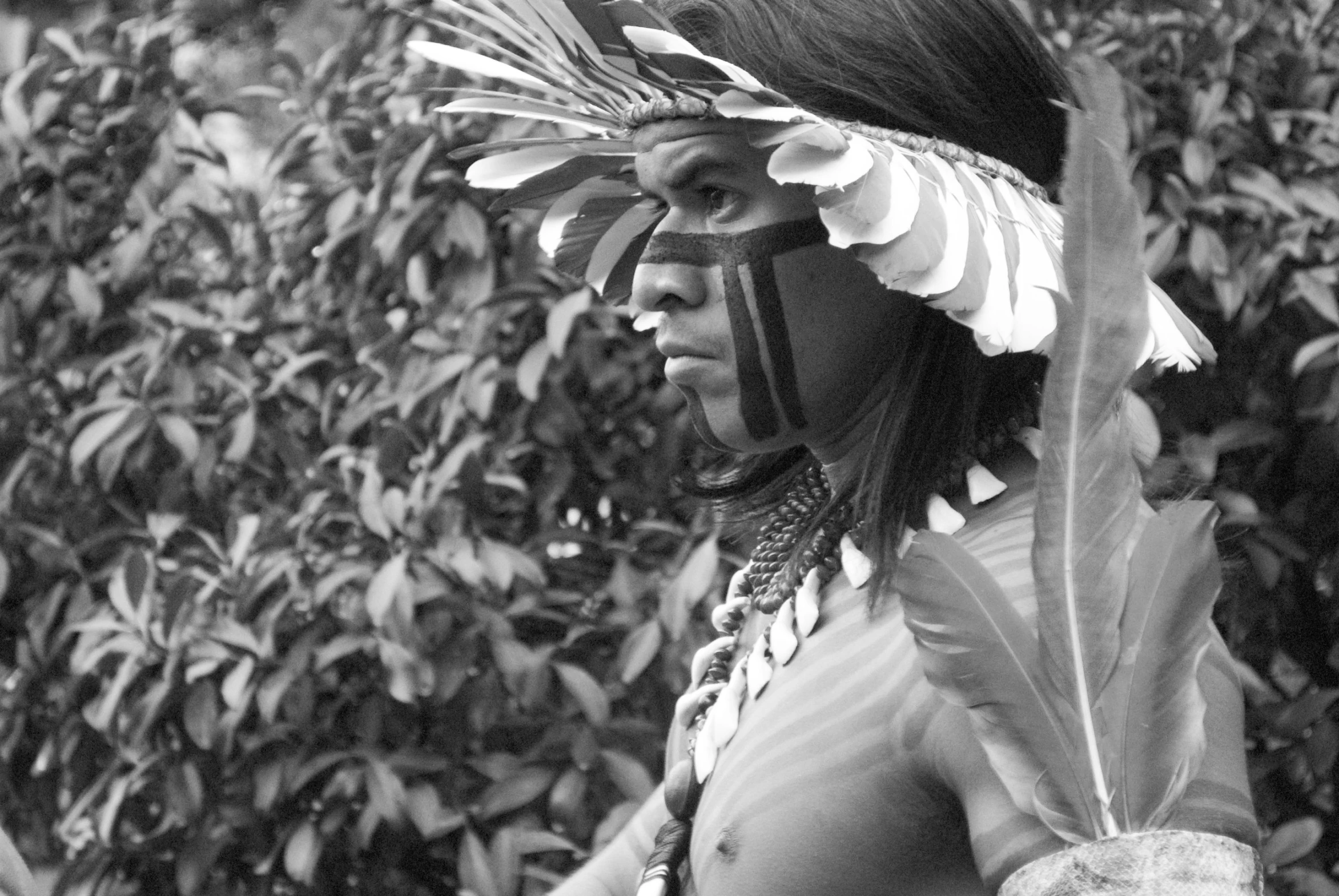 an image of a man wearing a feather head dress