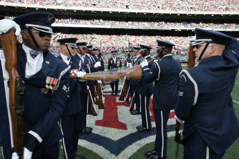 a group of military men standing next to each other