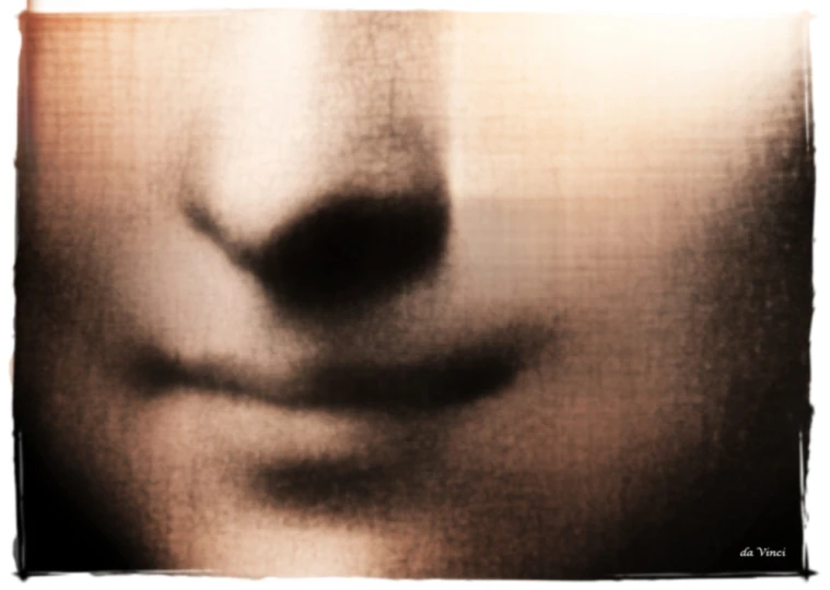 a strange pograph of a man's nose taken from the side