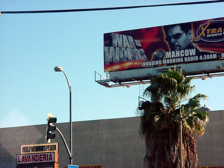 billboard with john lawrie for the ring world boxing champ