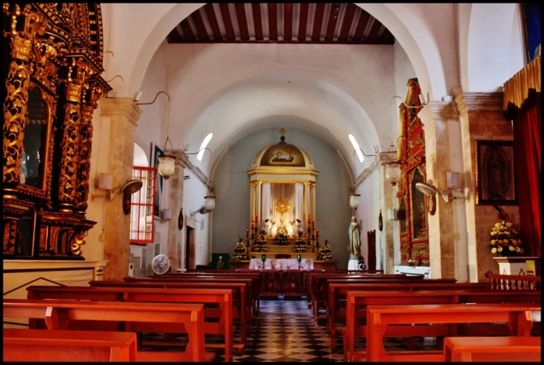 the interior of an old church is ready to be renovated