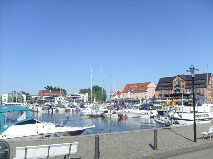 a harbor with many boats docked at it