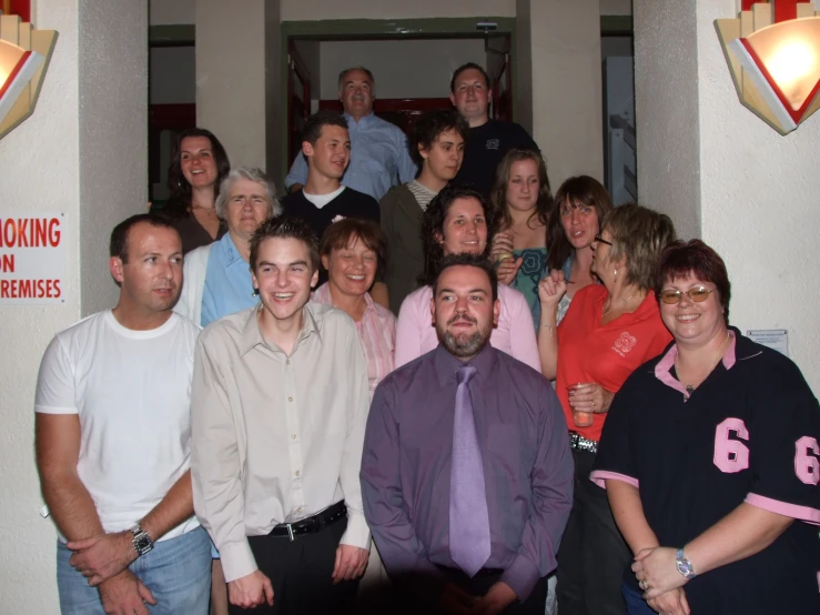 a group po of a family at a party