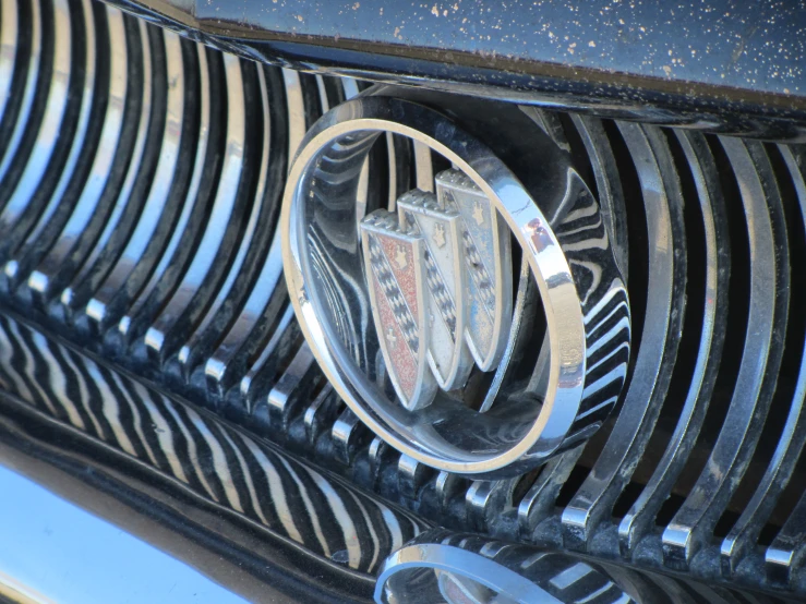 a car emblem with a horse on it