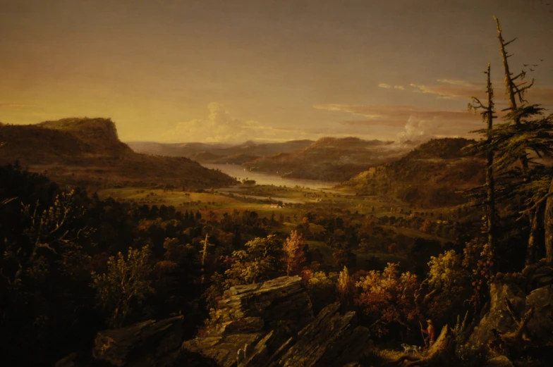 this is an oil painting of a landscape