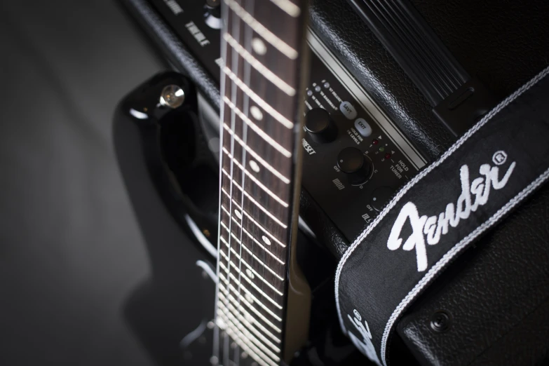 an image of a music guitar with a band