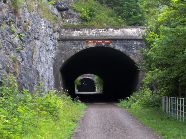 there is a small tunnel going into the distance