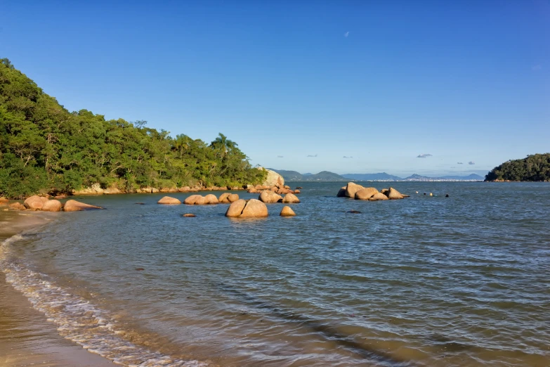 the ocean is clear and calm for everyone to see