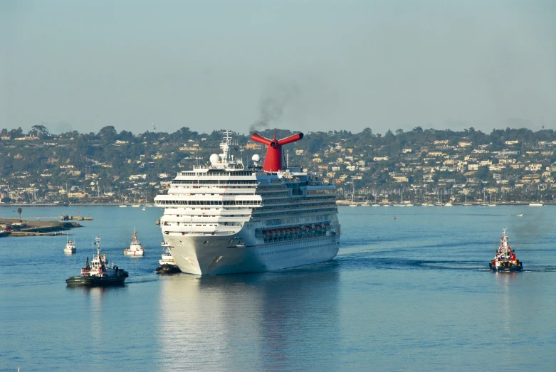 a large white ship sailing in the ocean