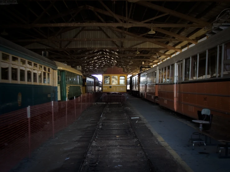 there are many trains that can be found at the train station