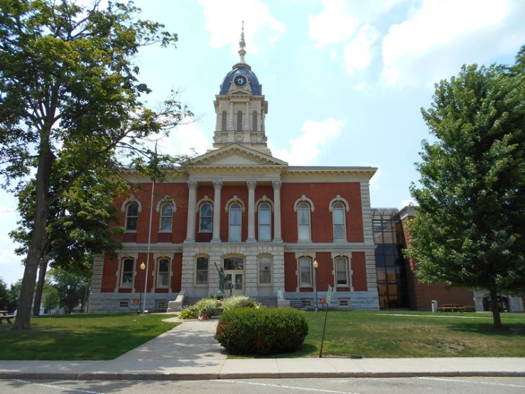 the building is a brick and stone structure