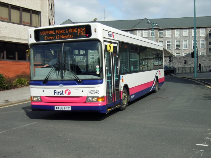 a bus that is sitting on the street